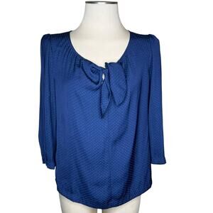 CAbi Blue Knot Blouse 5525 Small